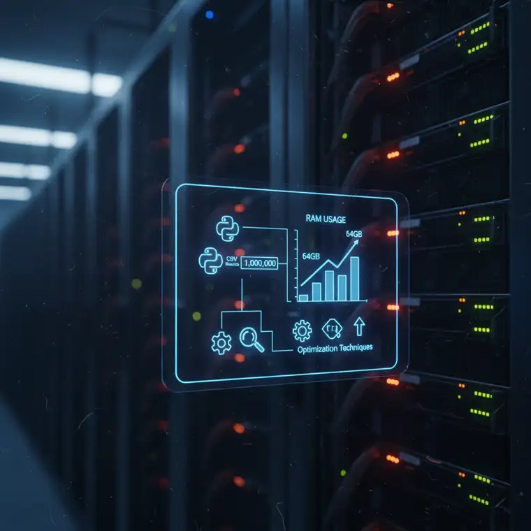 Ile pamięci RAM potrzebuje skrypt Python do przetwarzania milionów rekordów CSV?