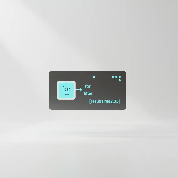 Schematyczna ilustracja pokazująca porównanie list comprehension i klasycznej pętli for w Pythonie oraz kiedy lepiej wybrać każdą z tych konstrukcji