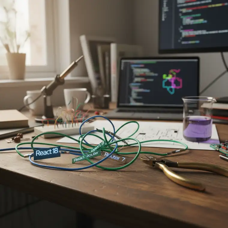 Jak rozwiązać konflikt wersji React 18 i React Router 7