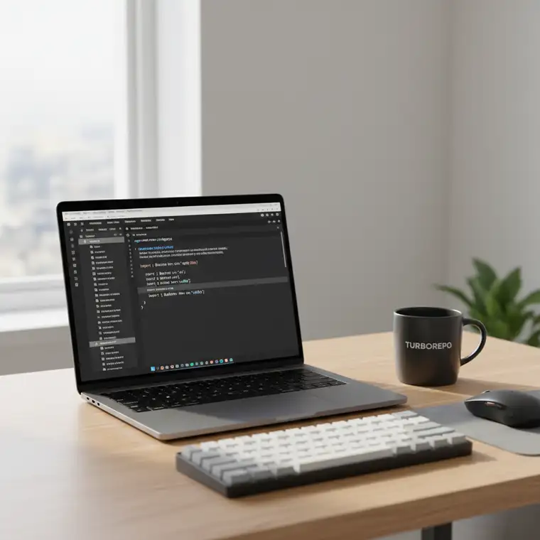 Schemat monorepo z aplikacją React, backendem Node i współdzielonymi pakietami, pokazujący jak założyć pierwsze monorepo w Turborepo dla projektu React i Node