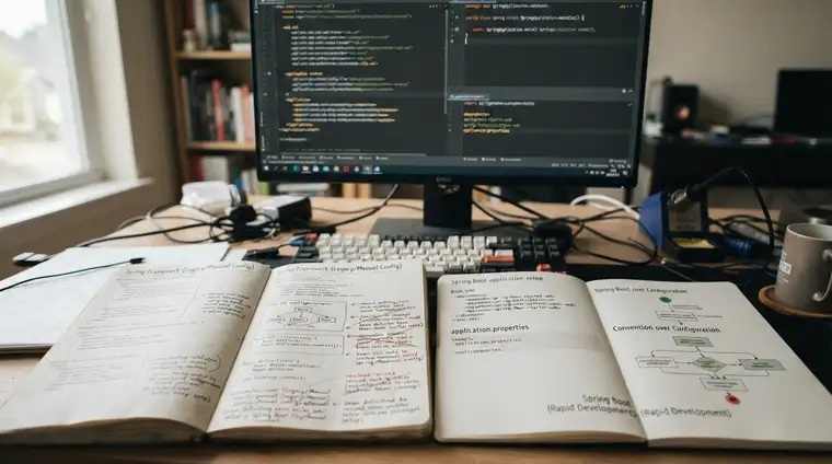 Czym się różni Spring od Spring Boot w typowej aplikacji backendowej